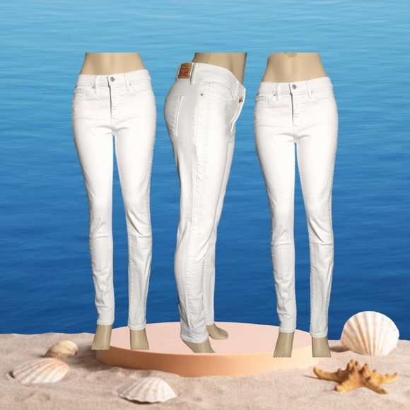 Levi’s Strauss  311 Skinny Filiform Embroidery White Jeans Size 30 - Picture 2 of 16